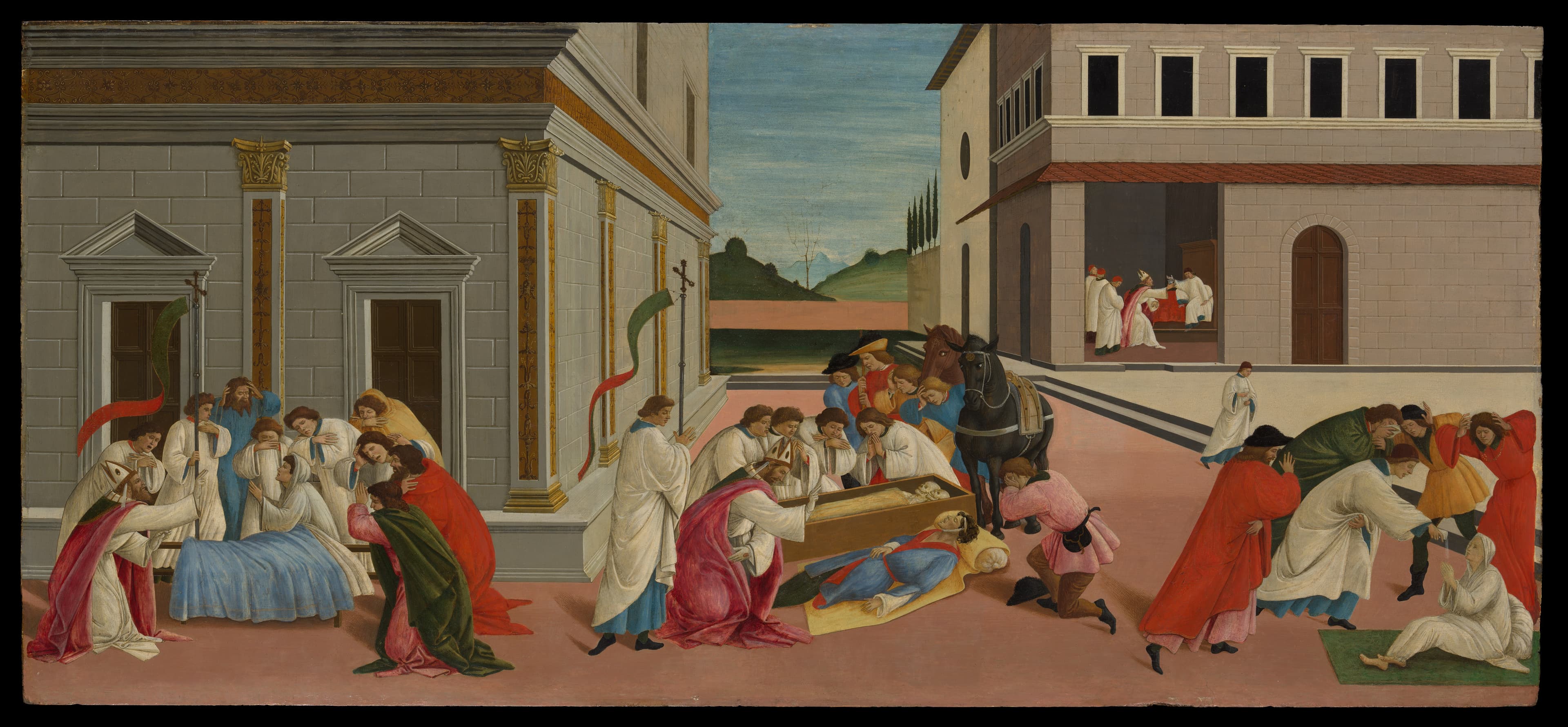 Botticelli (Alessandro di Mariano Filipepi) — Three Miracles of Saint Zenobius